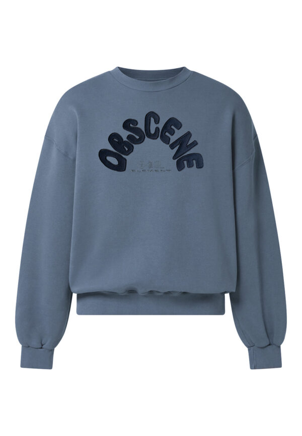 Ręcznie szyta bluza crewneck obscene element z haftem