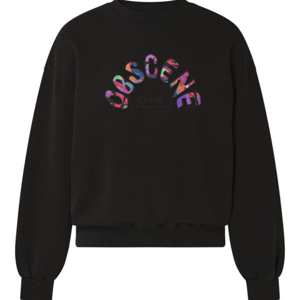 Ręcznie szyta bluza crewneck obscene element z haftem